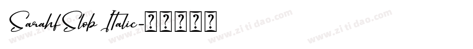 SarahfSlob Italic字体转换